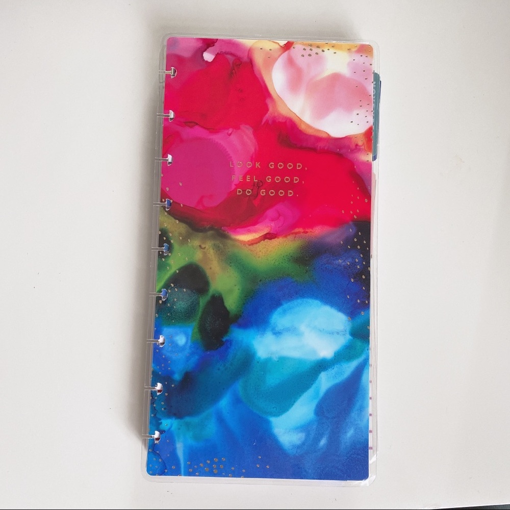 Paint spatter theme happy planner skinny guts